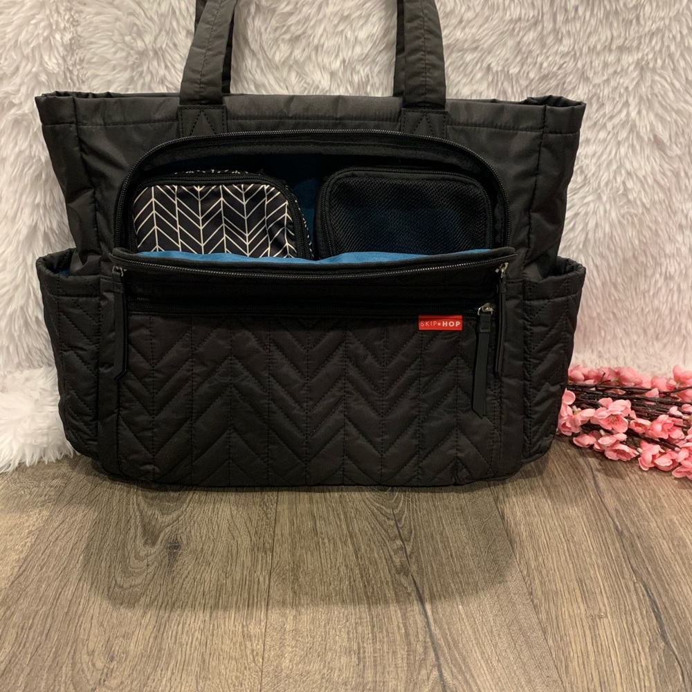 Skip Hop Forma Diaper Tote - Black/Teal